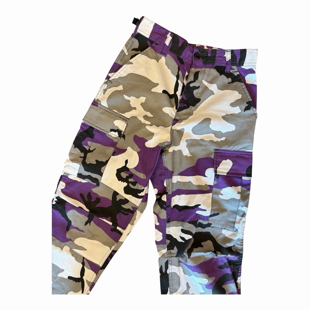 Rothco BDU Pants XS 23” - 27”  Regular Purple White Camo Cargo Military Tactical